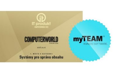 Systém pro podporu manažerské práce myTEAM získal ocenění IT produkt roku 2019